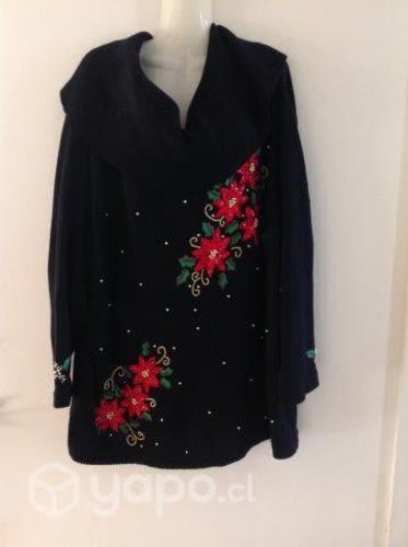 Sweater Bordado, de Navidad, Mujer Marca Victori
