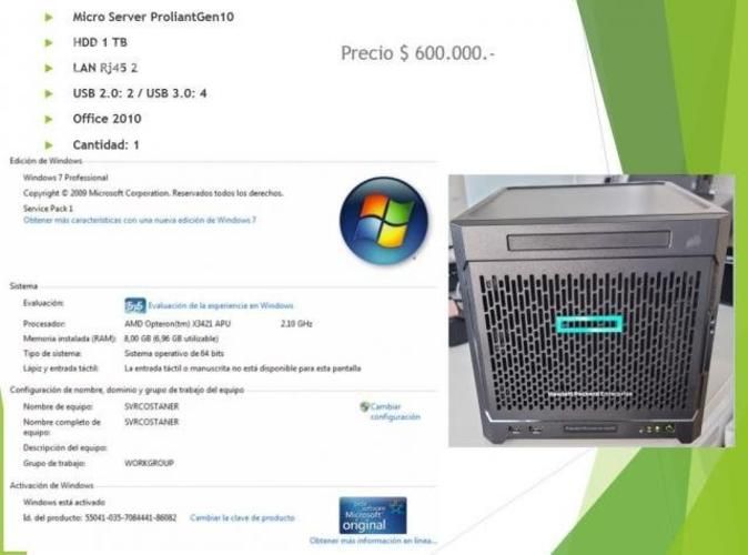 Micro server proliant gen10