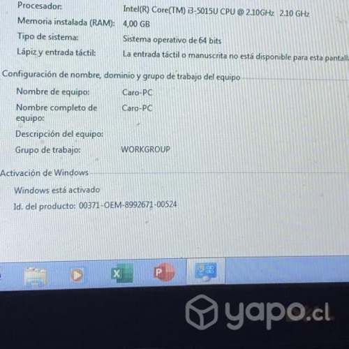 Notebook dell con cargador