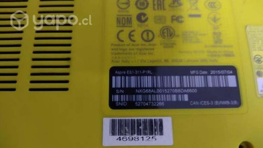 Notebook Acer es1-311 desarme