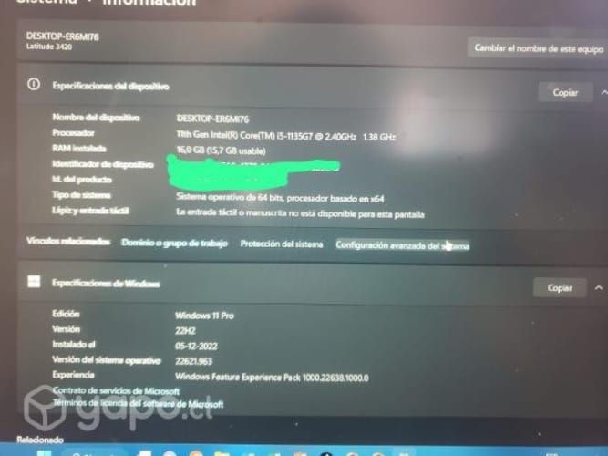 Notebook Dell latitudes 3420