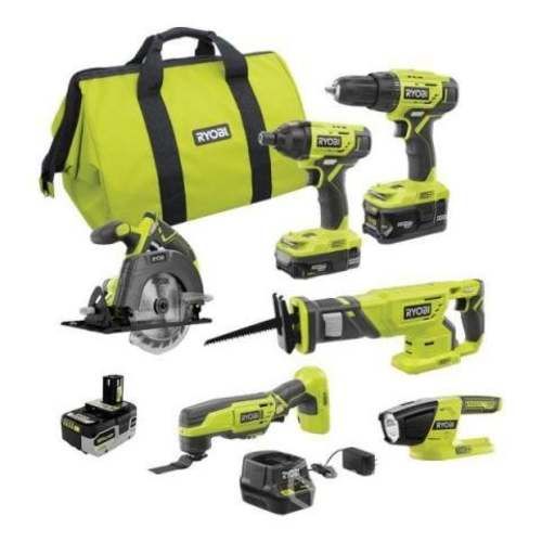 Set 6 Herramientas Ryobi 18V P1819