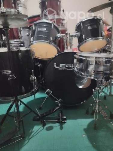 Bateria musical legion de adultor con platillos