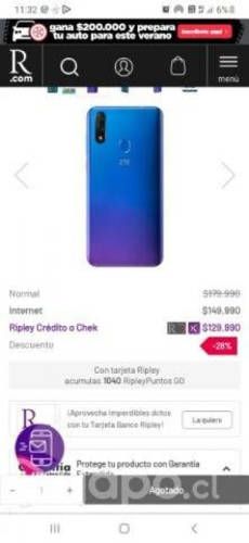 Celular zte blade v10