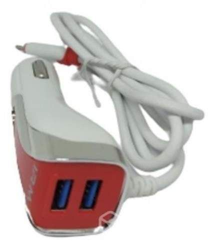 Cargador Doble Auto 2.4a Con Cable Micro Usb Irm
