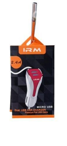 Cargador Doble Auto 2.4a Con Cable Micro Usb Irm