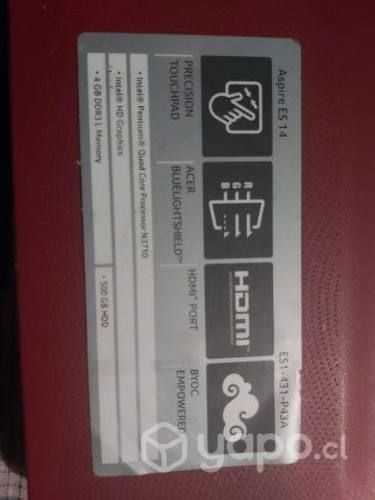 Notebook Acer Aspire ES1-431-P43A USADO