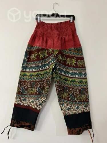 Pantalón Hindu Con Bolsillo Talla L/ Xl Verde