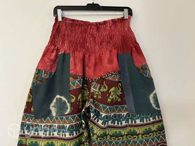 Pantalón Hindu Con Bolsillo Talla L/ Xl Verde