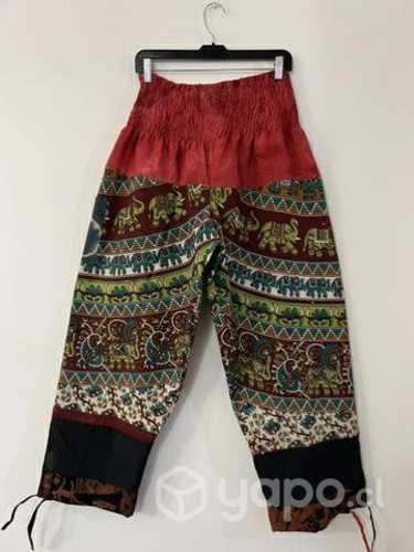Pantalón Hindu Con Bolsillo Talla L/ Xl Verde