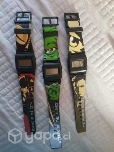 Reloj Star Wars colección de 3UNID unicas
