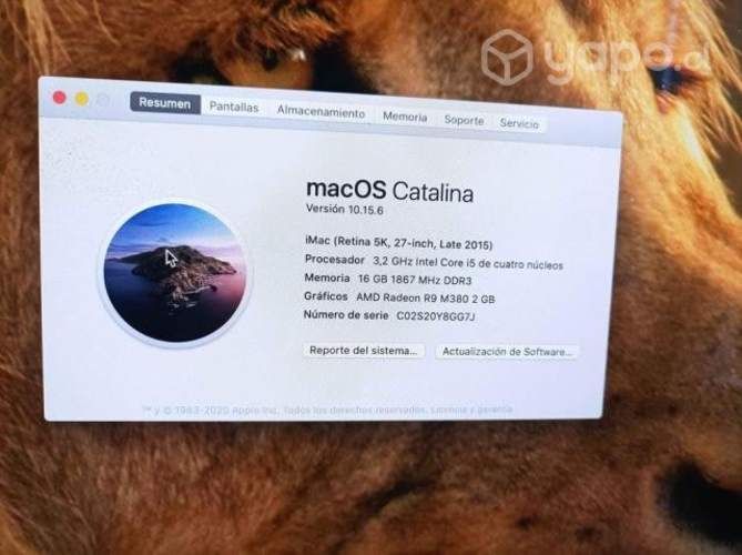 Imac 27" 2015 Intel I5 | 16gb | 1T Almacenamiento