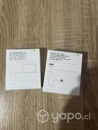 Cargador iPhone carga rápida mas cable
