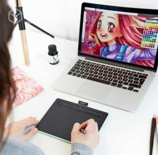 Tablet wacom intuos green grafica