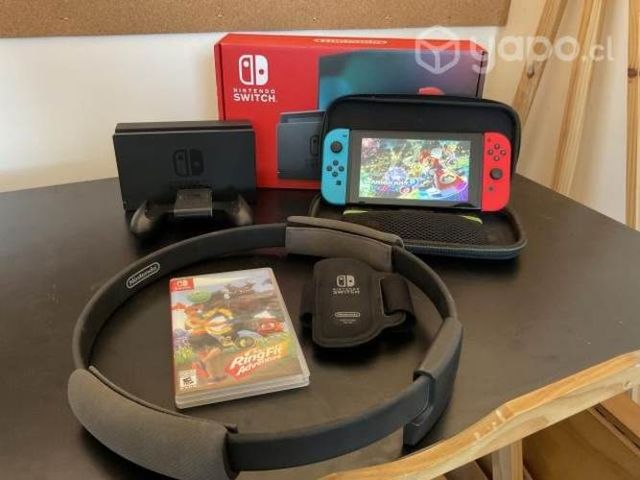 Nintendo Switch +Mario Kart y Ring Fit Adventure