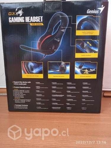 Audífonos gamer Genius GX