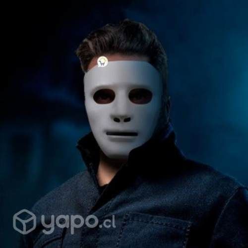 Mascara Rígida Plastico Color Blanca Sin Expresión