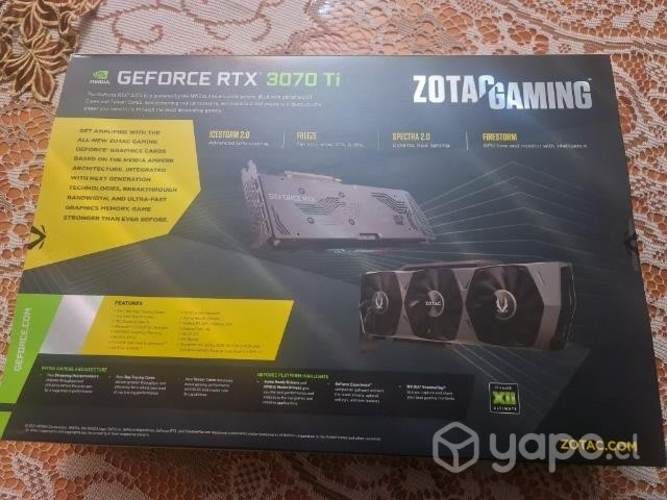 Tarjeta de Video NUEVA ZOTAC RTX 3070 Ti Trinity