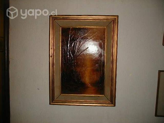 Cuadro paisaje oleo enmarcado