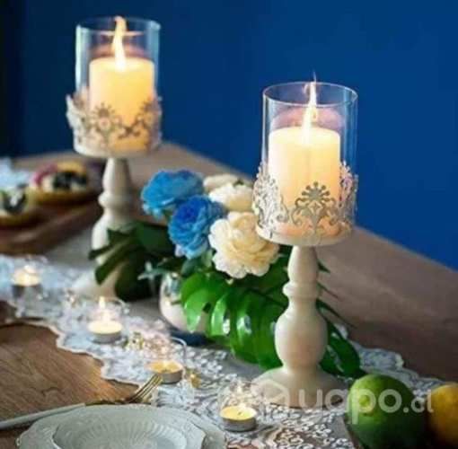 Candelabro Porta Vela Centro De Mesa Hierro