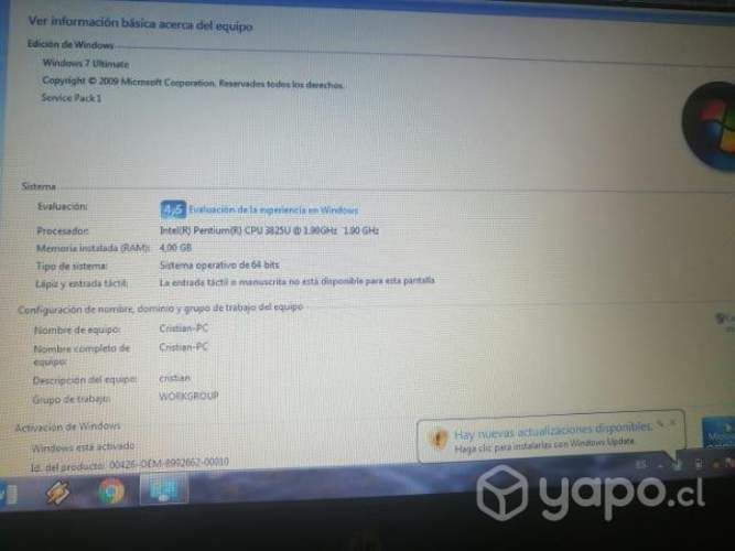 Notebook HP en buen estado