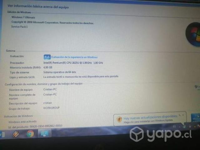 Notebook HP en buen estado