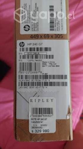 Notebook Hp, celeron, G7, 4GB RAM