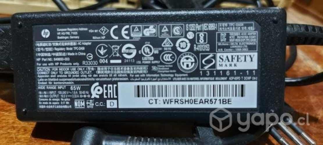 Cargador original HP