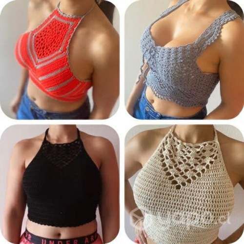 Crop top tejidos a crochet