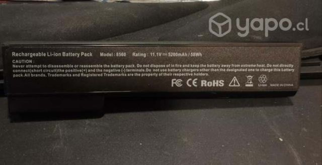 Batería Alternativa HP 8560