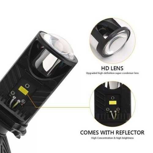 Ampolletas LED súper LED H4 con lupa 16000LM!