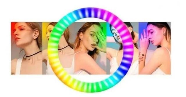 Aro De Luz Led Rgb 26cm C/ Control