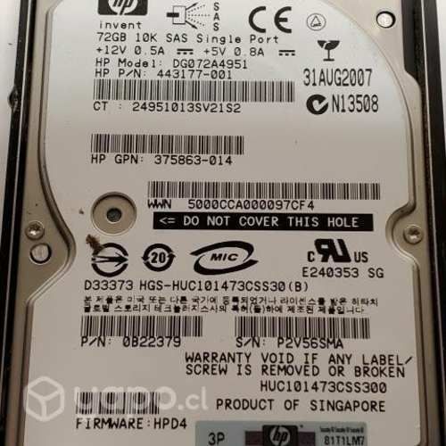 Hp , 72-gb 3g 10k 2.5 sp sas