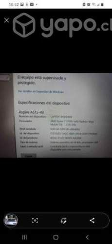 Notebook acer aspire A515