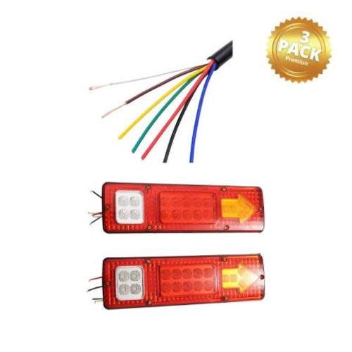 Foco Trasero Led 12 Voltios + Cable 5 Metros Carro