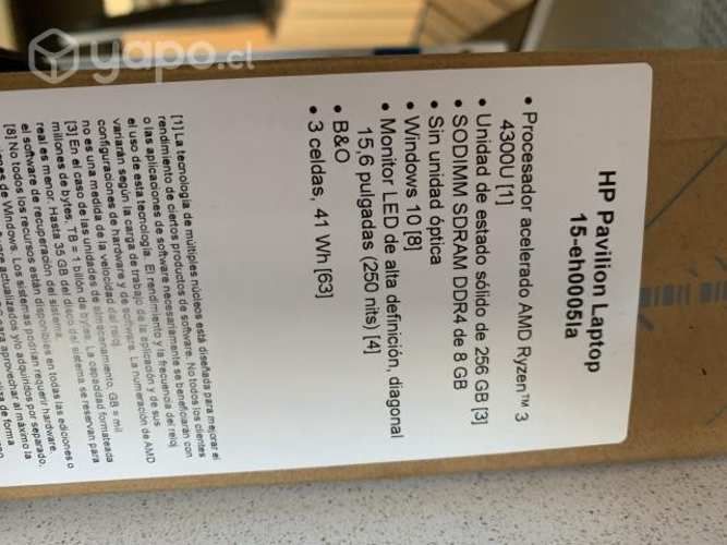 Notebook HP Pavillion 15 pulgadas - Impecable