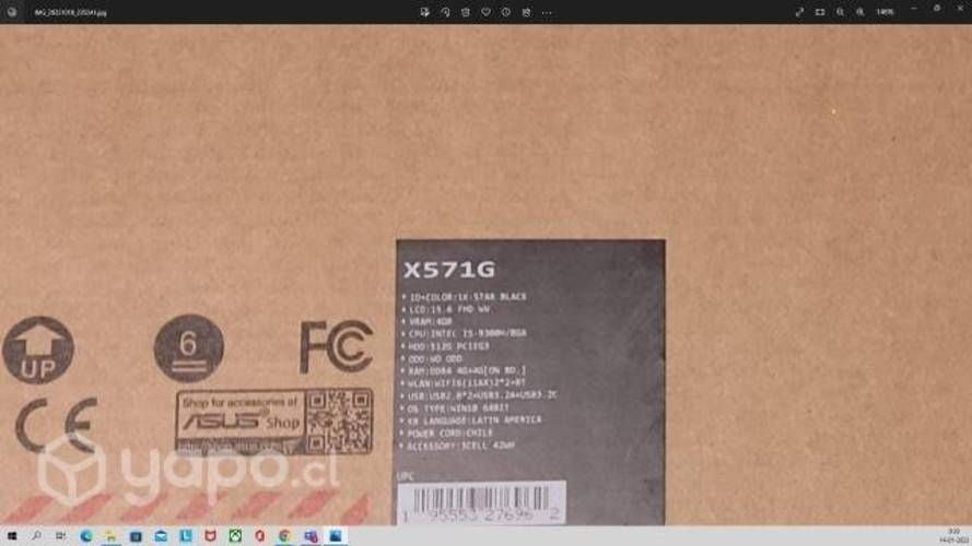 Note NUEVO X571 i5 GTX1650 8GB 512GB 15.6 144HZ