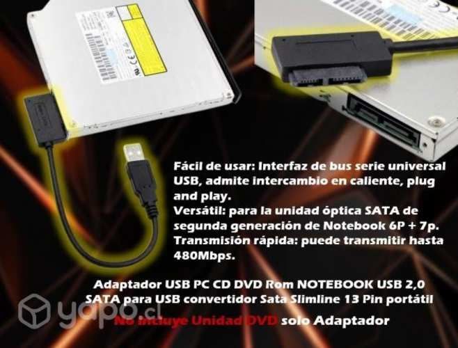 Adaptador USB PC CD DVD Rom NOTEBOOK USB