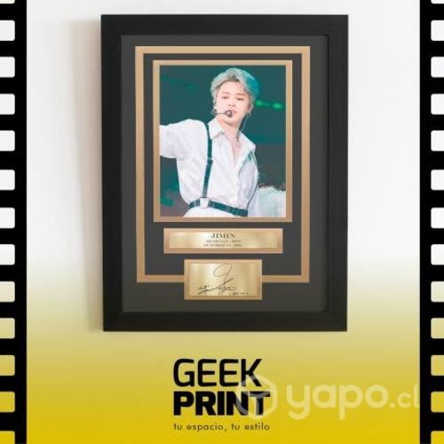 Bts jimin cuadro conmemorativo autografo