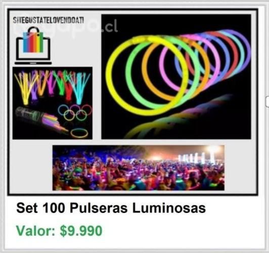 Set de 100 Pulseras Luminosas