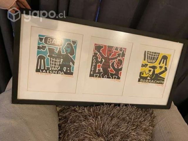 Litografía pintor campana