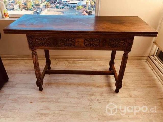 Mesa antigua de encina impecable, mide 140x50