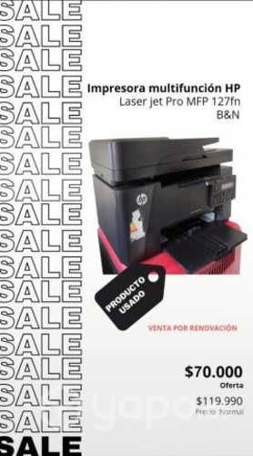 Impresora laser Multifunción HP- blanco y negro