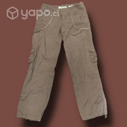 Pantalones cargo tiro bajo