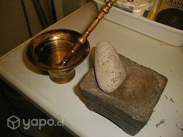 Morteros de bronce y piedra antiguedad