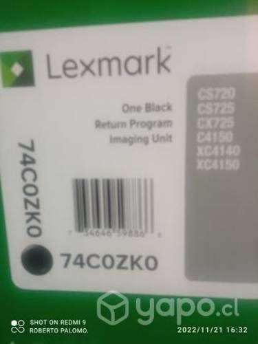 Unidad den imagen Lexmark 74c0zk0 original