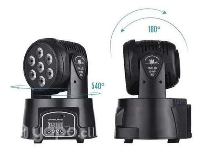 Cabezal Móvil 4 En 1 Par Led 7x10w Rgbw Dmx