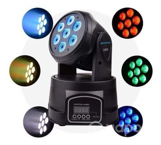 Cabezal Móvil 4 En 1 Par Led 7x10w Rgbw Dmx