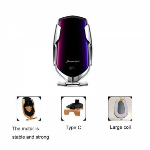 Soporte Celulares Para Autos 10w Micro Usb 360°