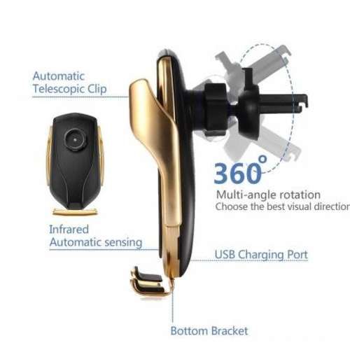 Soporte Celulares Para Autos 10w Micro Usb 360°